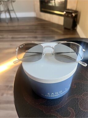 Ray-Ban Silver Frame Sunglasses with Gray Lenses